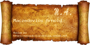 Maczedovics Arnold névjegykártya